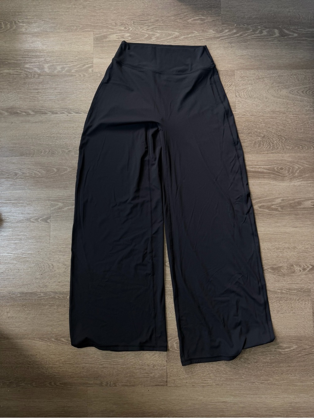High-Waist Black Wide-Leg Women's Leggings